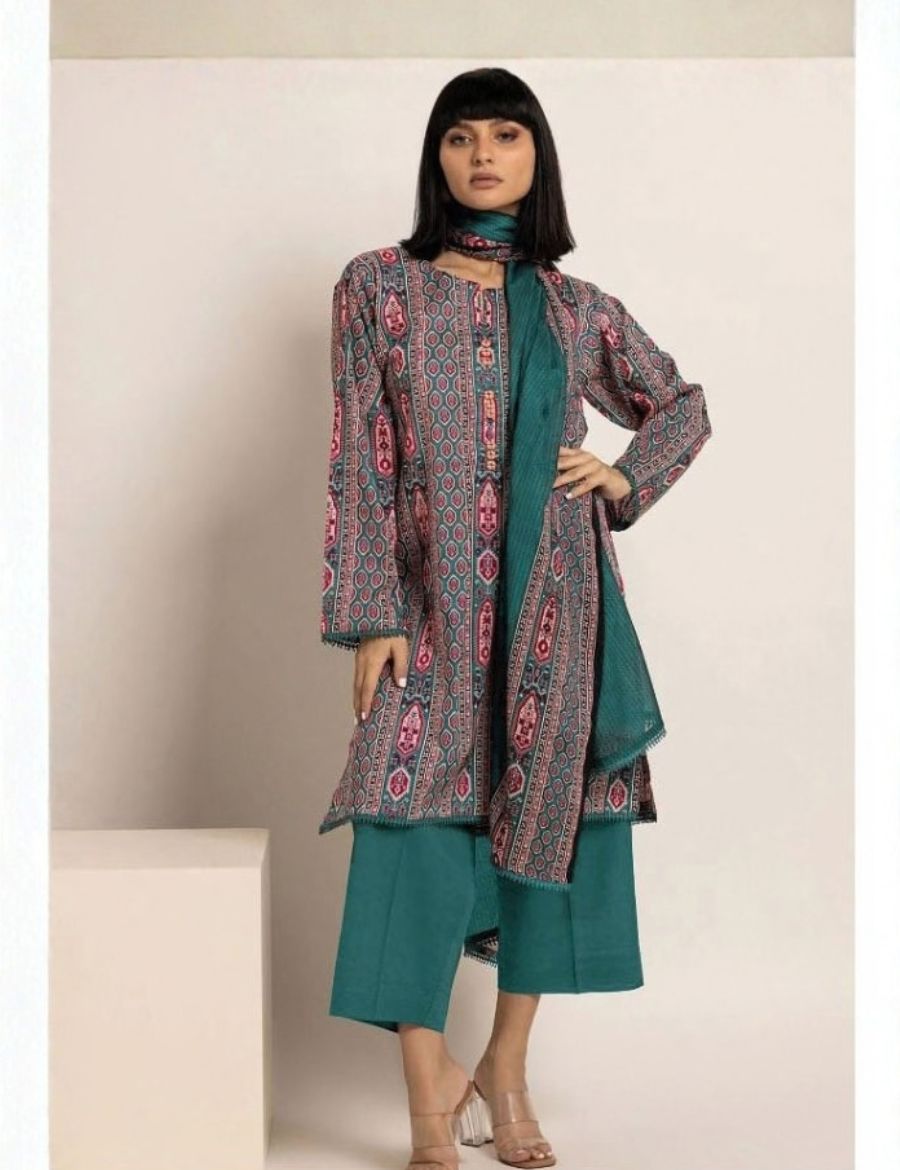 Unstitched Khaadi Printed Viscose 3-Pc ALA230806