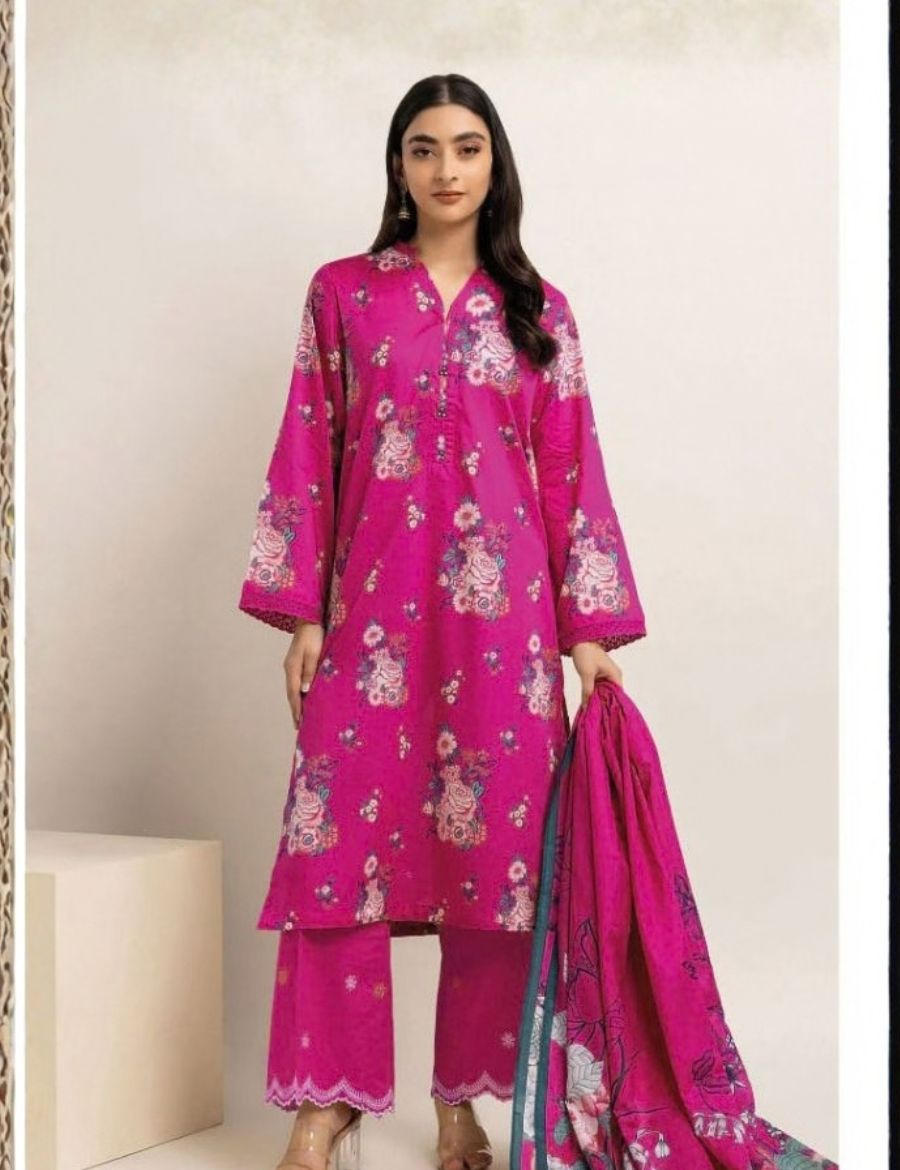 Unstitched Khaadi Printed Viscose 3-Pc ALA230807