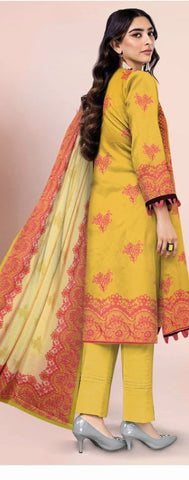 Unstitched Khaadi Printed Viscose 3-Pc ALA230809