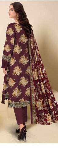 Unstitched Khaadi Printed Viscose 3-Pc ALA230816