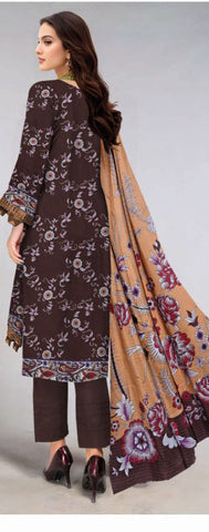 Unstitched Khaadi Printed Viscose 3-Pc ALA230814