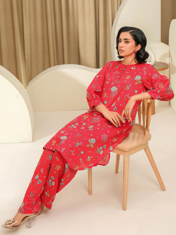 Unstitched Limelight Printed Linen 2-Pc 01