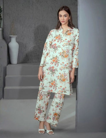 Unstitched Limelight Printed Linen 2-Pc 03