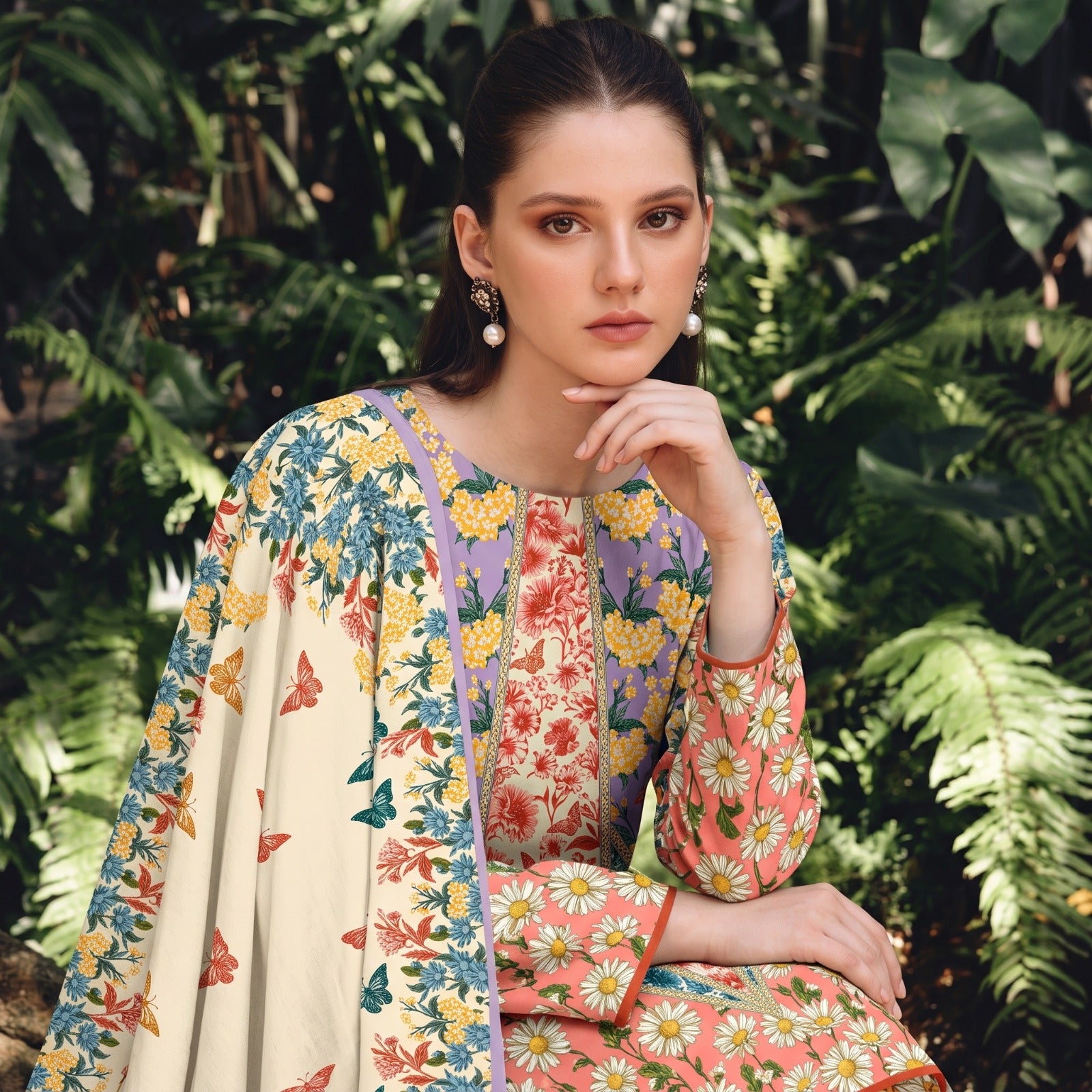 Maria B Unstitched Printed Lawn 3-Piece
