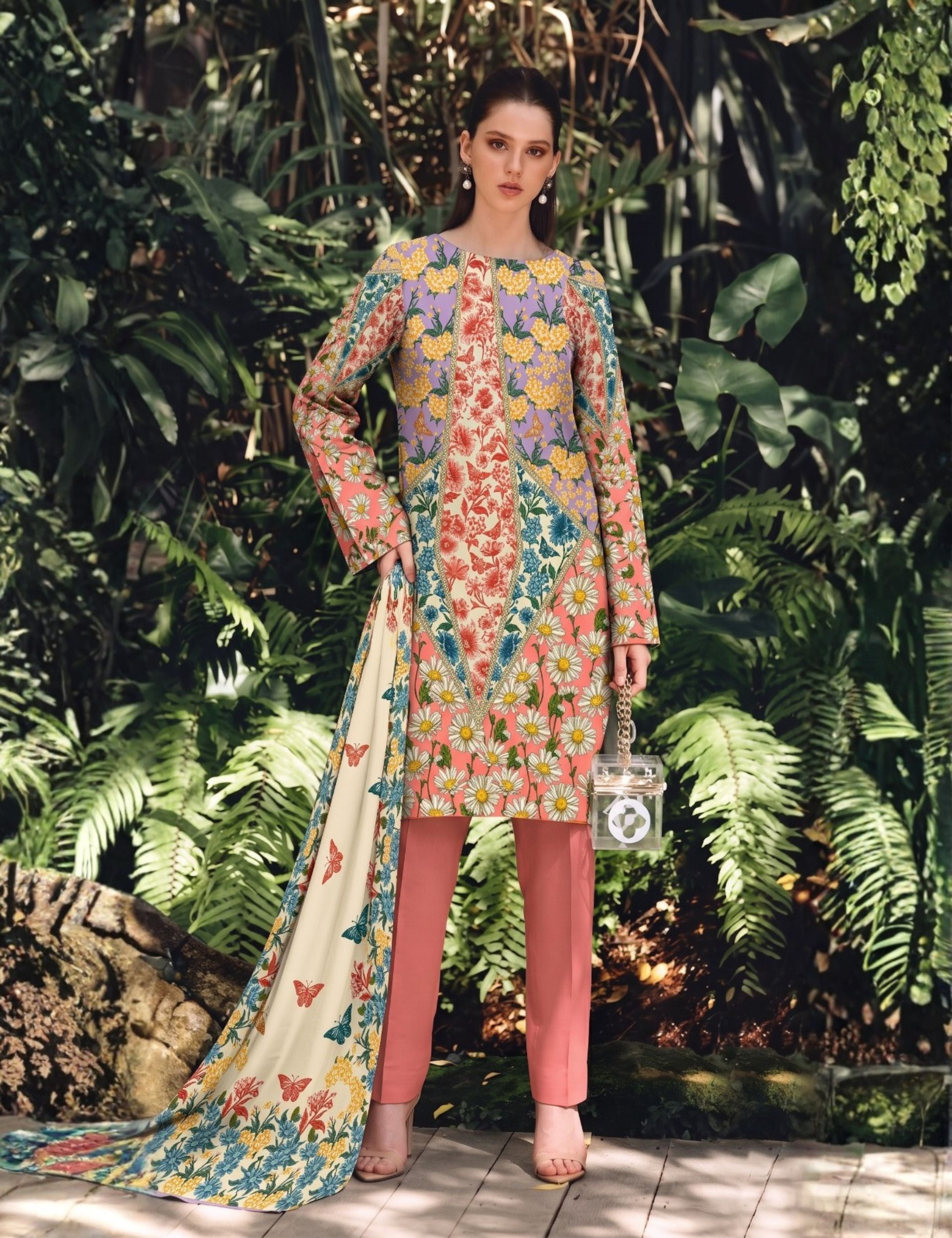 Maria B Unstitched Printed Lawn 3-Piece