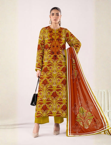 Maria B Unstitched Printed Lawn 3-Piece