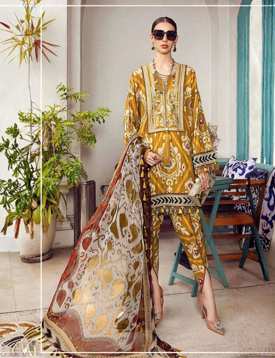 Unstitched Maria B Emb Viscose 3-Pc 1904-A