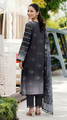 Munarq By Nisha Designer Printed Emb Lawn 3PC V-2614