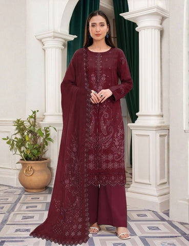 Munarq By Nisha Designer EMB Vintex Peach 26292