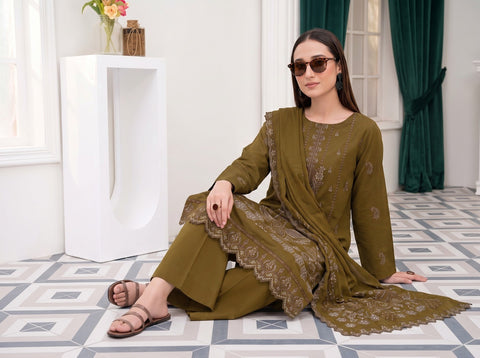 Munarq By Nisha Designer EMB Vintex Peach 26291