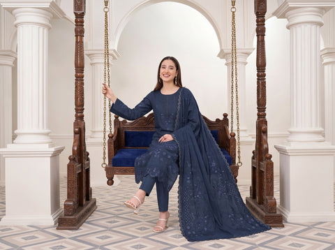 Munarq By Nisha Designer EMB Vintex Peach 26296