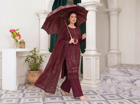 Munarq By Nisha Designer EMB Vintex Peach 26292