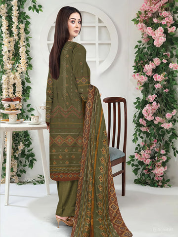 Unstitched Munarq By Nisha Designer Emb Linen 3-Pc M-136