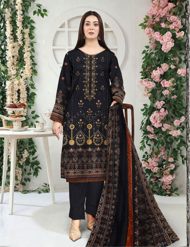 Unstitched Munarq By Nisha Designer Emb Linen 3-Pc M-133