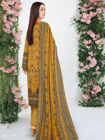 Unstitched Munarq By Nisha Designer Emb Linen 3-Pc M-131