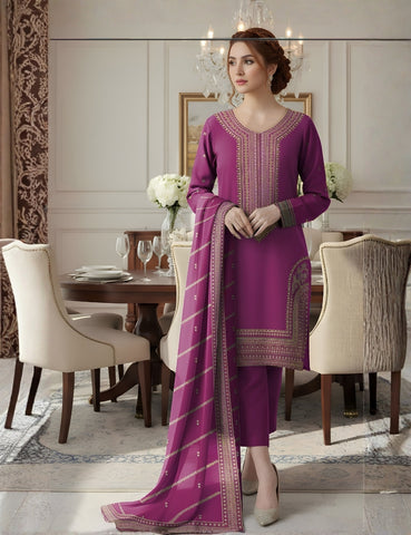 Munarq By Nisha Designer EMB Lawn Suit V-2621