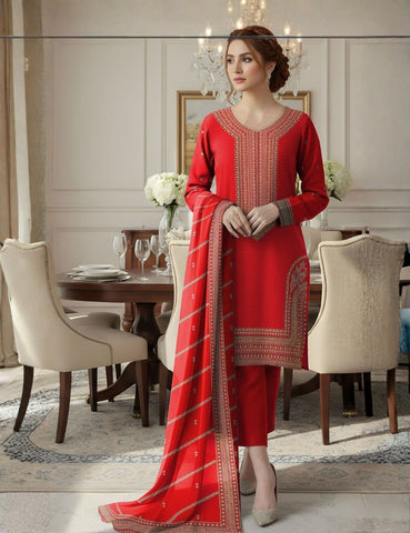 Munarq By Nisha Designer EMB Lawn Suit V-2621-1