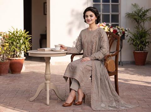 Munarq By Nisha Designer EMB Vintex Peach 26301