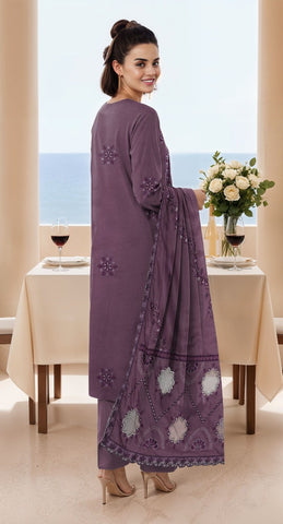 Munarq By Nisha Designer EMB Vintex Peach 26306