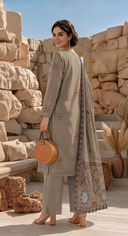 Munarq By Nisha Designer EMB Vintex Peach 26302