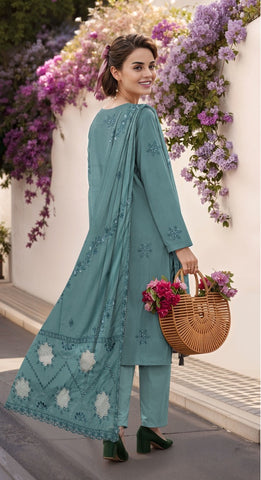 Munarq By Nisha Designer EMB Vintex Peach 26303