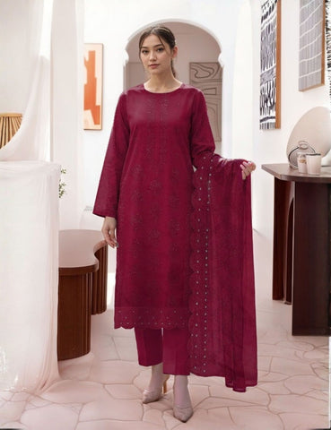 Munarq By Nisha Designer EMB Vintex Peach 26315