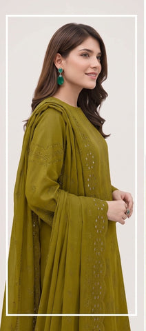 Munarq By Nisha Designer EMB Vintex Peach 26316