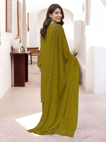 Munarq By Nisha Designer EMB Vintex Peach 26316