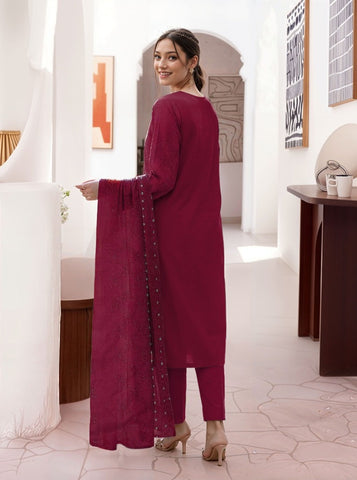 Munarq By Nisha Designer EMB Vintex Peach 26315