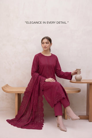 Munarq By Nisha Designer EMB Vintex Peach 26315