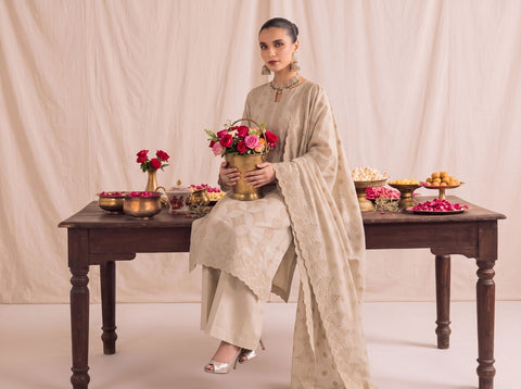 Munarq By Nisha Designer Emb Vintex Peach 2632-2