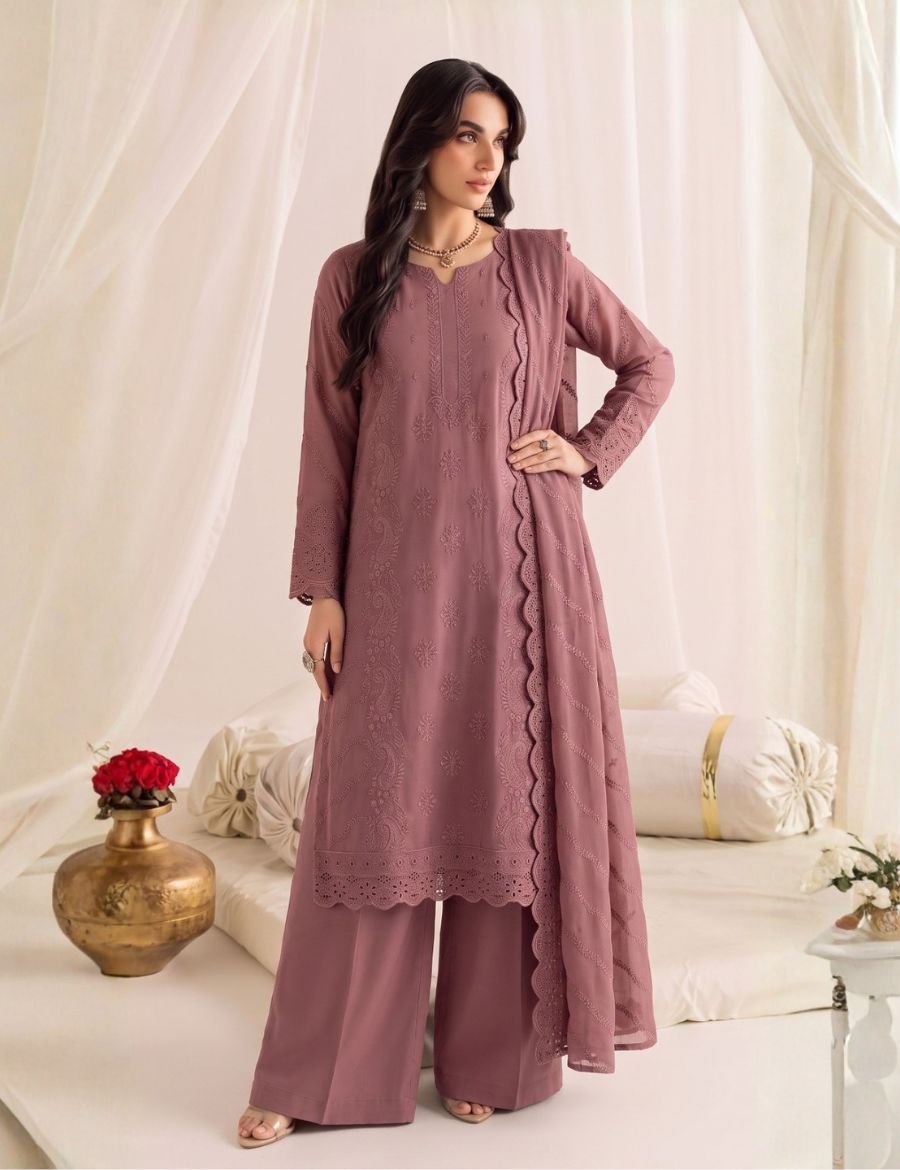 Munarq By Nisha Designer Emb Vintex Peach 2632-4