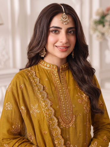 Munarq By Nisha Designer Emb Vintex Peach 2635-6