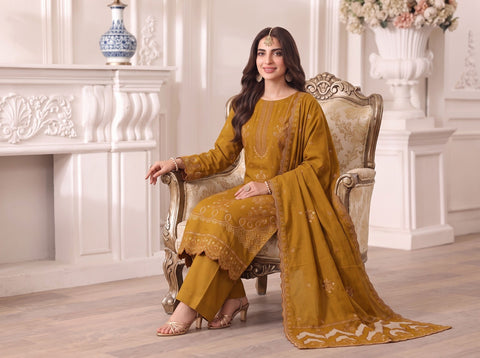 Munarq By Nisha Designer Emb Vintex Peach 2635-6
