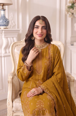 Munarq By Nisha Designer Emb Vintex Peach 2635-6