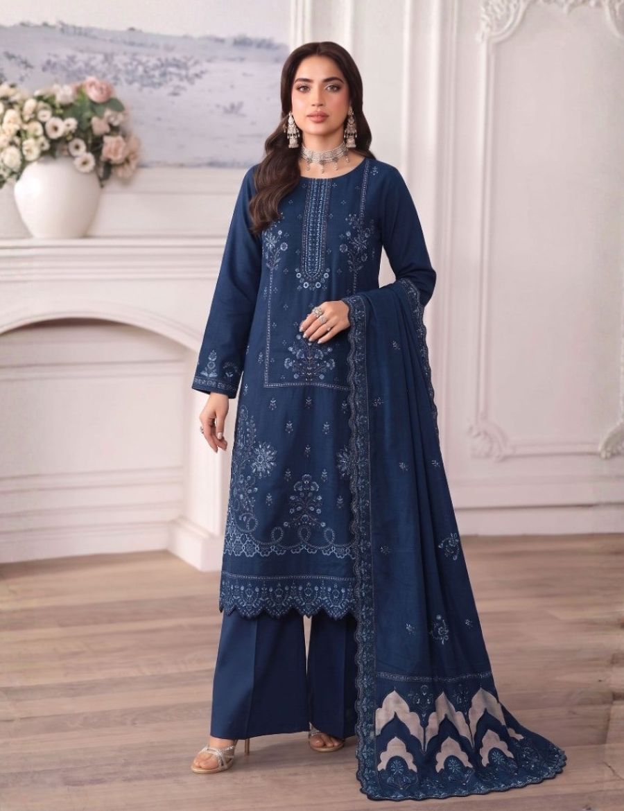 Munarq By Nisha Designer Emb Vintex Peach 2635-3