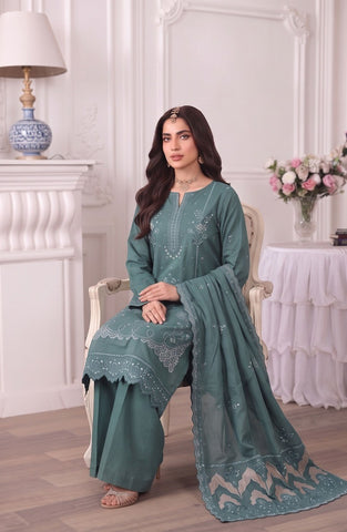 Munarq By Nisha Designer Emb Vintex Peach 2635-4