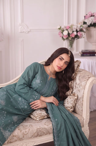Munarq By Nisha Designer Emb Vintex Peach 2635-4