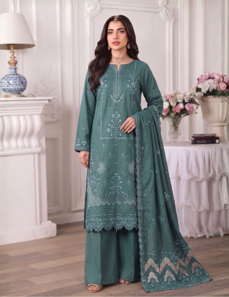 Munarq By Nisha Designer Emb Vintex Peach 2635-4