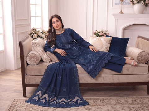 Munarq By Nisha Designer Emb Vintex Peach 2635-3
