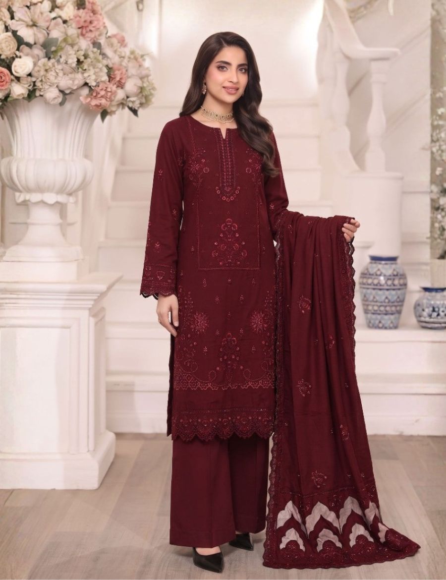 Munarq By Nisha Designer Emb Vintex Peach 2635-1