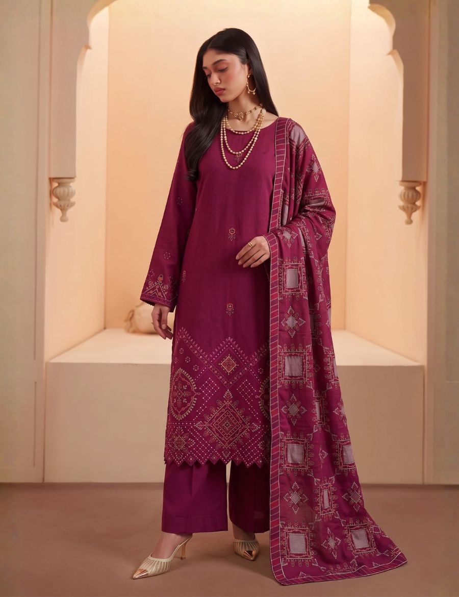 Munarq By Nisha Designer Emb Vintex Peach 2636-2
