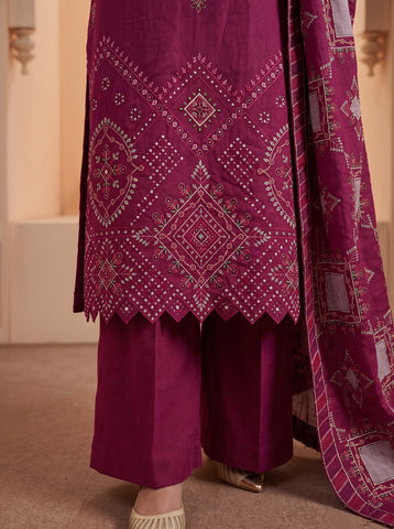 Munarq By Nisha Designer Emb Vintex Peach 2636-2