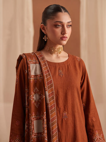 Munarq By Nisha Designer Emb Vintex Peach 2636-3