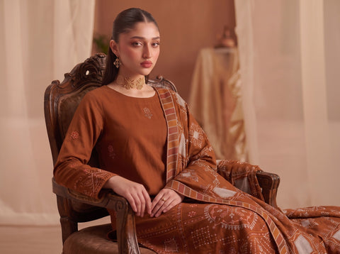 Munarq By Nisha Designer Emb Vintex Peach 2636-3