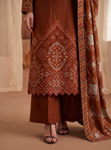 Munarq By Nisha Designer Emb Vintex Peach 2636-3