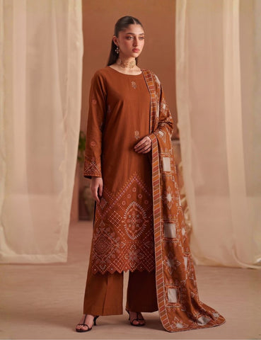 Munarq By Nisha Designer Emb Vintex Peach 2636-3
