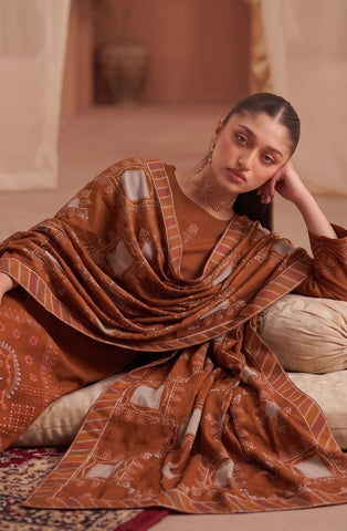 Munarq By Nisha Designer Emb Vintex Peach 2636-3