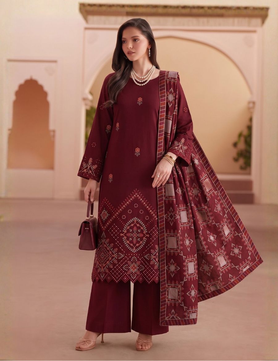 Munarq By Nisha Designer Emb Vintex Peach 2636-4