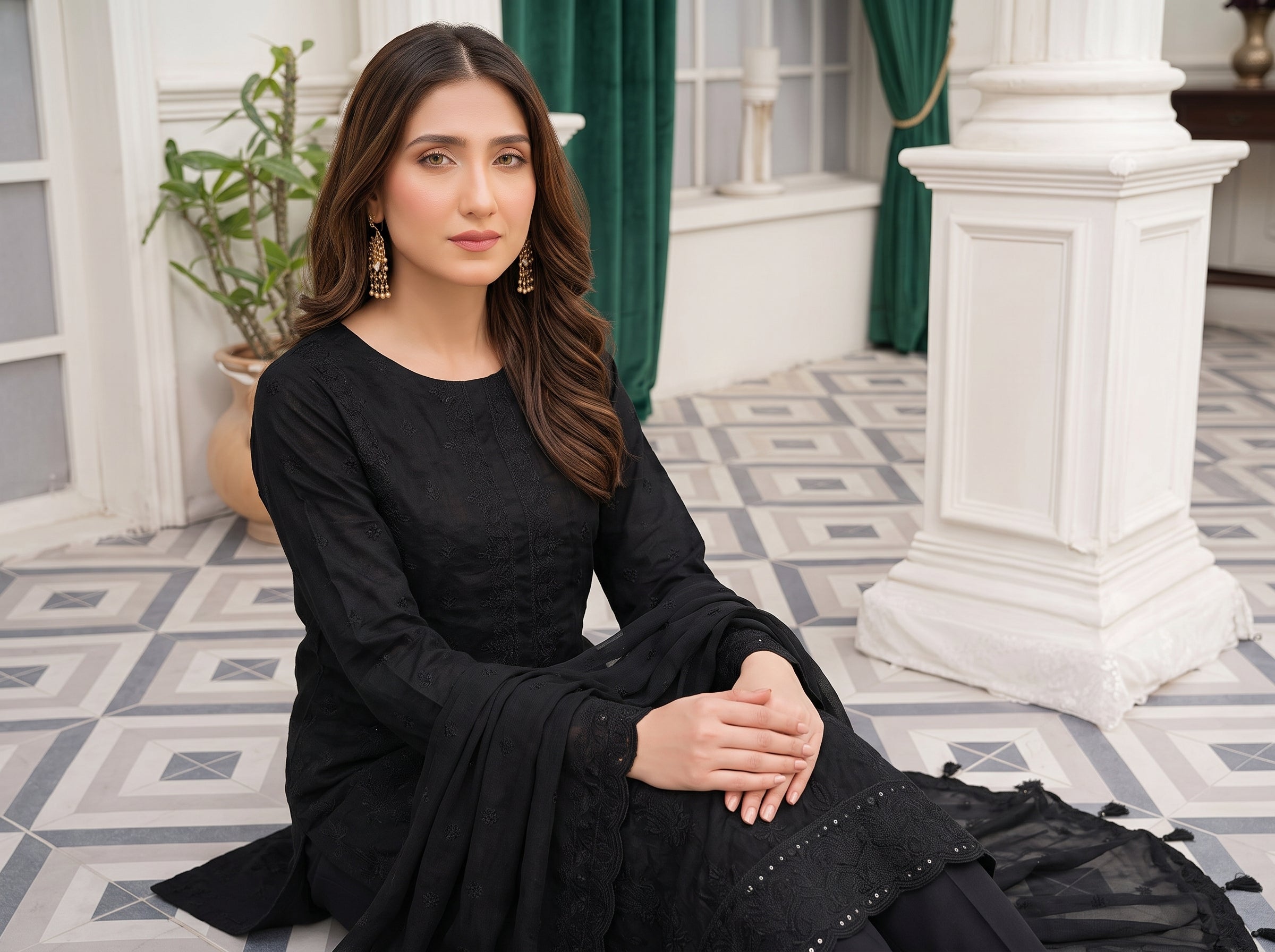Munarq By Nisha Designer Emb Vintex Peach 06